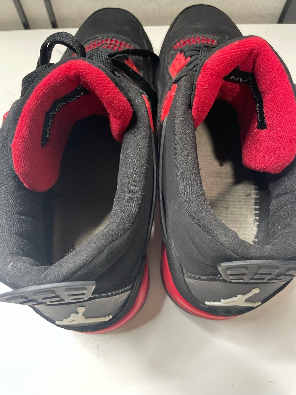Nike Air Jordan 4 Retro Red Thunder Black Crimson  Size 12 - Picture 7 of 14